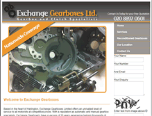 Tablet Screenshot of exchange-gearboxes.co.uk